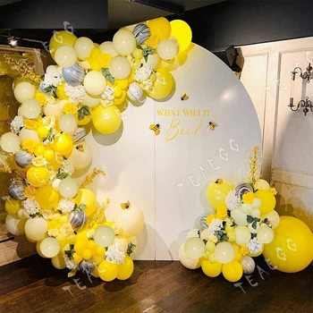 

151Pcs Balloons Garland Anniversaire Decorations Kids Yellow Gate Globos Arch Kit Bride To Be Birthday Party Decor Supplies