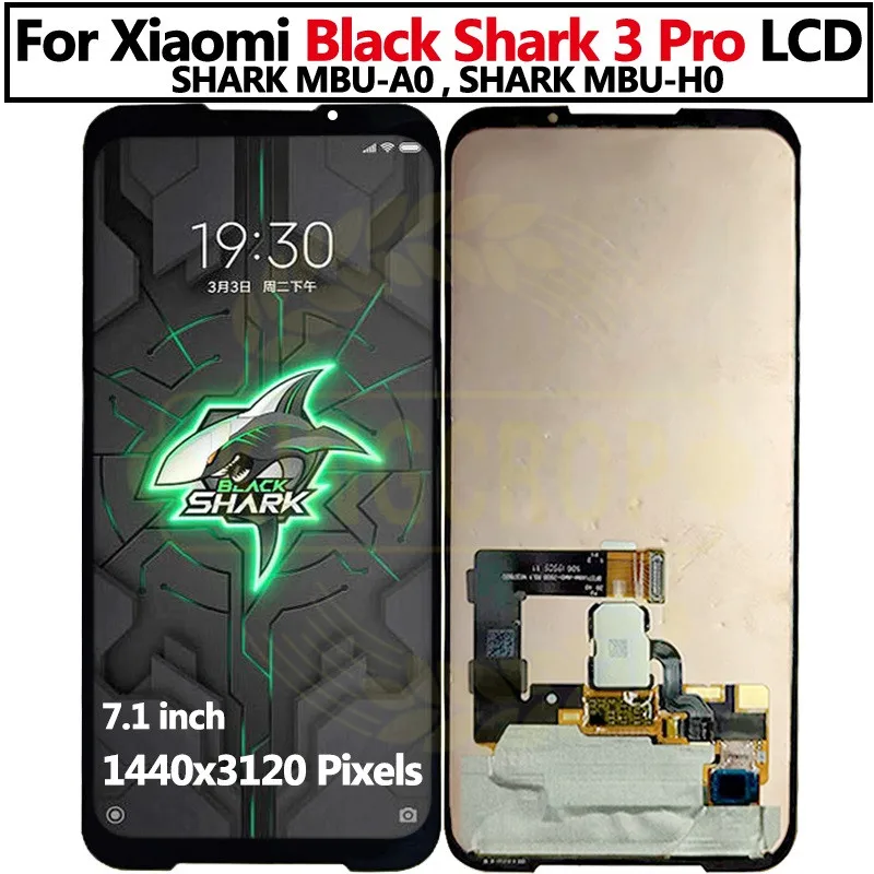 ЖК-экран для Xiaomi Black Shark 3 Pro + сенсорный стеклянный дигитайзер BlackShark SHARK MBU-A0 |