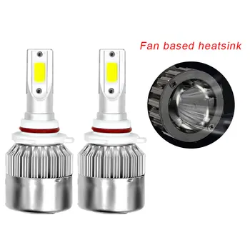 

2Pcs LED Mini Car Headlight HB3 IP67 Auto Lamps Super Bright DC10-24V