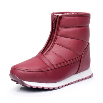 

Winter Boots Woman Slip On Female Plush Velvet Fur Warm Winter Shoes Ankle Snowboots Lady Warm Short Snow Boots Shoes