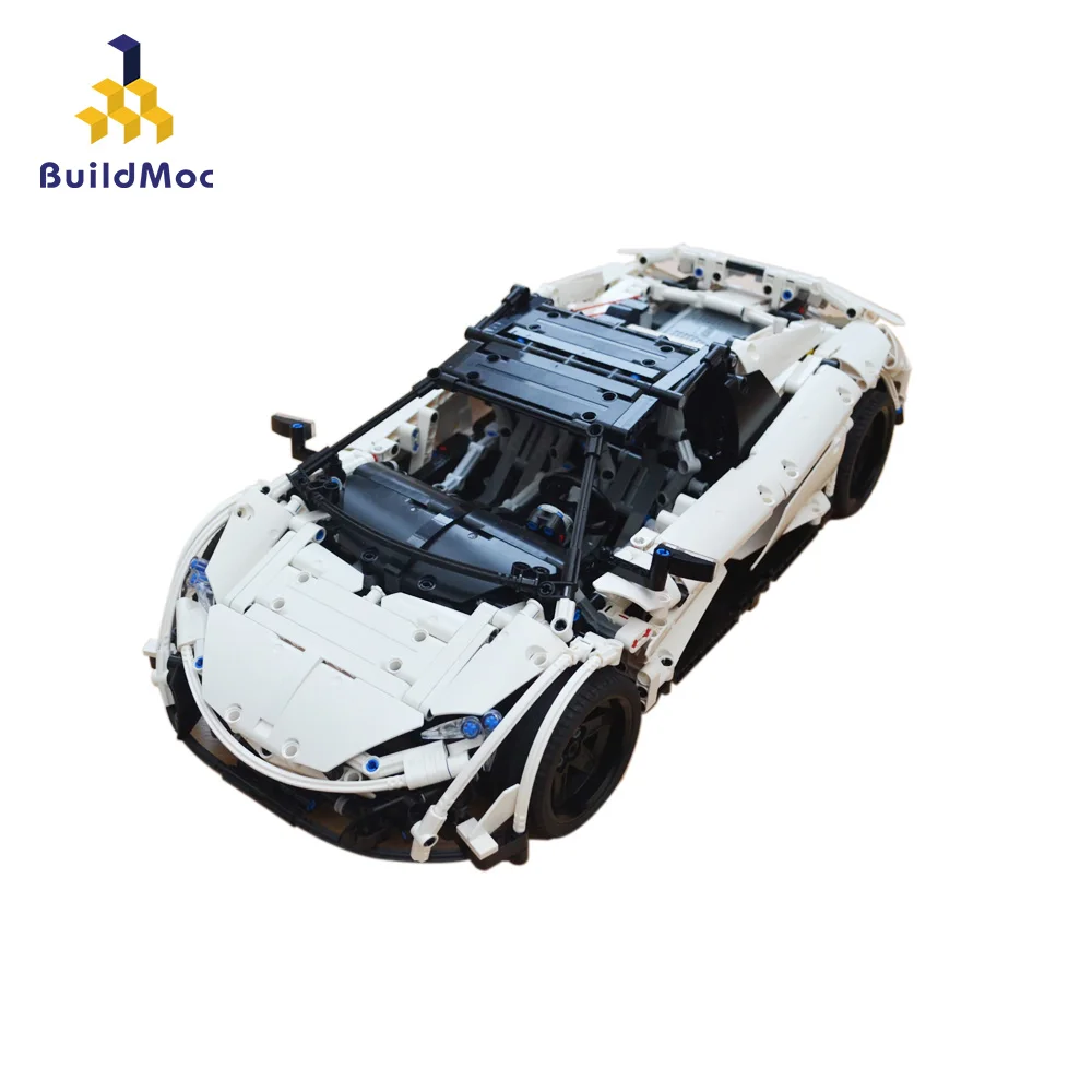 

BulidMOC McLarens 675 White LT Sports Car Set Fit 6332 Technic Legoings Building Blocks Bricks Toys gift