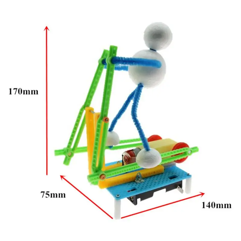 Электрический Фитнес-робот, сделай сам, физическая наука, наборы для экспериментов, развивающая креативная технология, изобретение, игрушка для детей, мальчиков, 634F