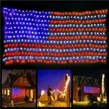 

LED Flag Net Lights American Flag Light For Festival Indoor/ Outdoor Decoration