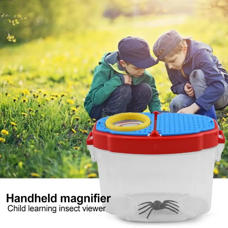 Kids Education Toy Insect Feeding Experimental Observation Box Magnifier