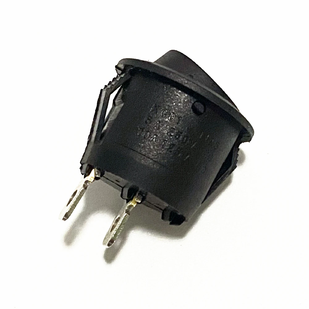 Rocker Switch 5pcs/10pcs 16mm Diameter Small Round Boat Black Mini Round Black White Red 2 Pin ON-OFF 20MM