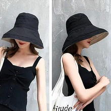 Панамы для женщин Панама в стиле унисекс Женские портативные складные плоские кепки от солнца колпачки двухсторонняя пляжная шляпа Рыбалка охотничья шляпа