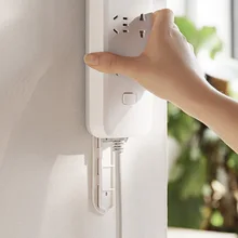 

1/3Pcs Wall-Mounted Sticker Punch-free Plug Fixer Home Self-Adhesive Socket Holder for Home and Office Organizer