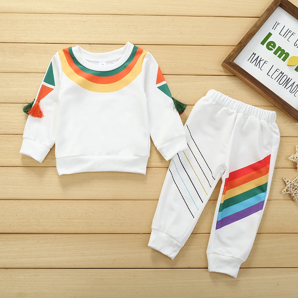 Комплект одежды для мальчиков-подростков; детская футболка с рисунком радуги; топ+ толстовка; брюки; детский зимний костюм для мальчиков; roupa infantil