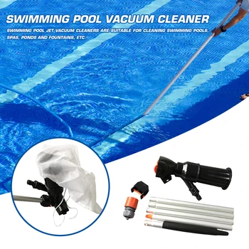 

1 Set Pool Vacuum Cleaner Swimming Pool Vacuum Jet 5 Pole Sections Suction Tip Connector Inlet Portable Detachable Cleaning Tool