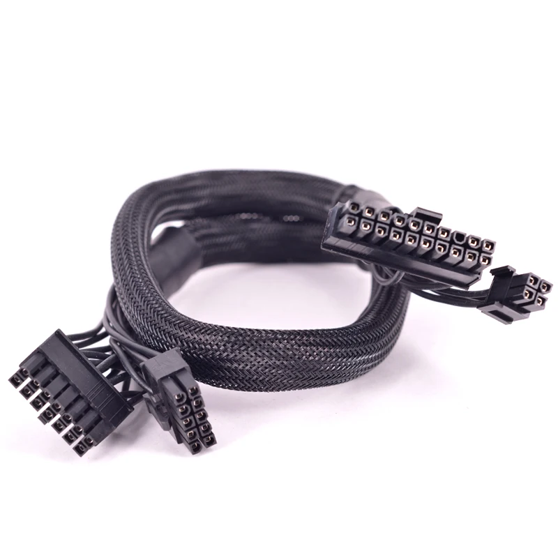 14pin + 10Pin to 24 Pin ATX Power Supply Cable TYPE 3 20+4 Pin PSU Motherboard Sleeve for Corsair HX1200i HX1000i HX850i HX750i