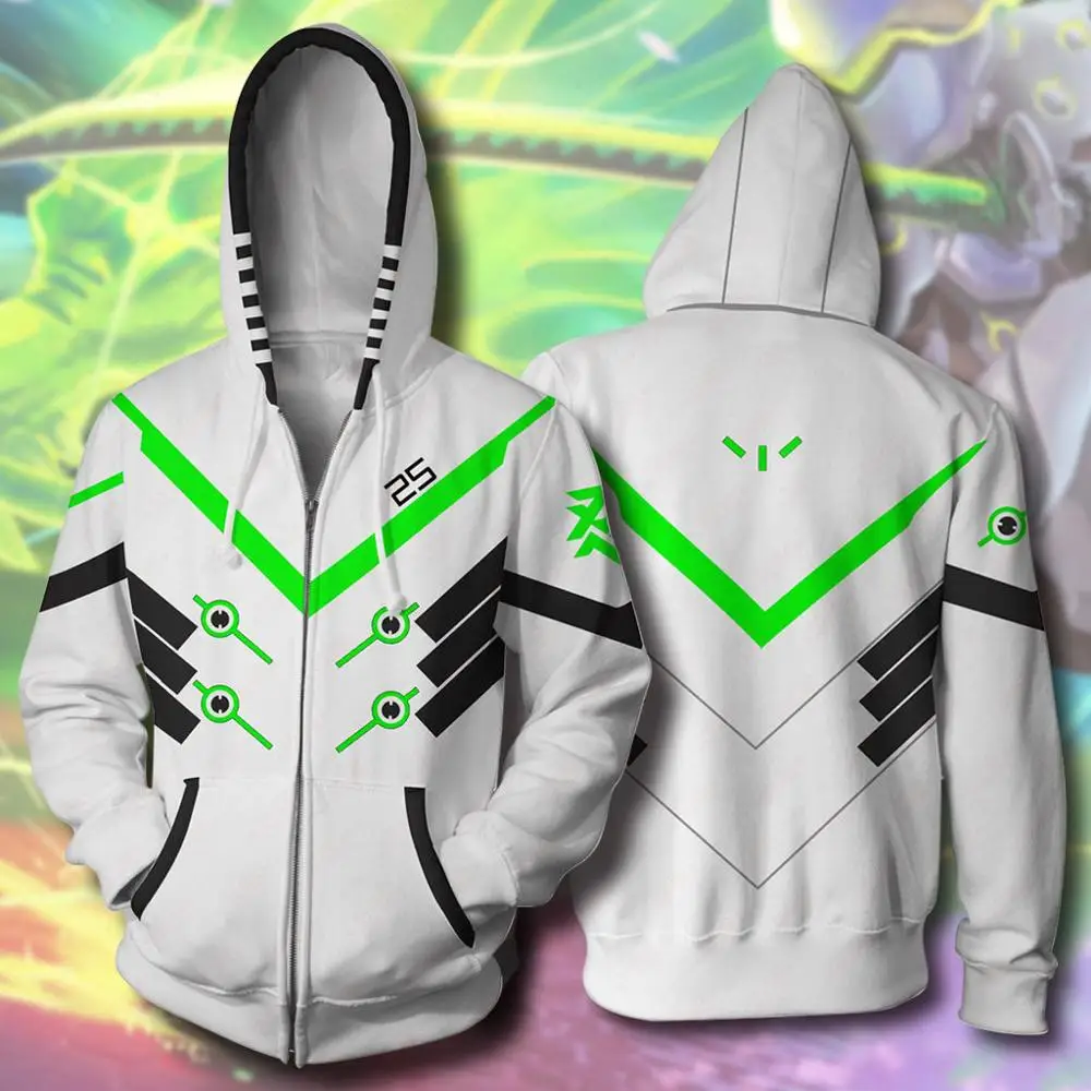 Толстовки с капюшоном для игр Shimada Genji Dv. a Mercy, толстовки на молнии, крутой пуловер, пальто, куртка, косплей, костюм на Хэллоуин