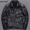 Mauroicardi Spring Black Pu Leather Motorcycle Jacket for Men Style Long Sleeve Zipper Pockets Mens Leather Jackets and Coats 1