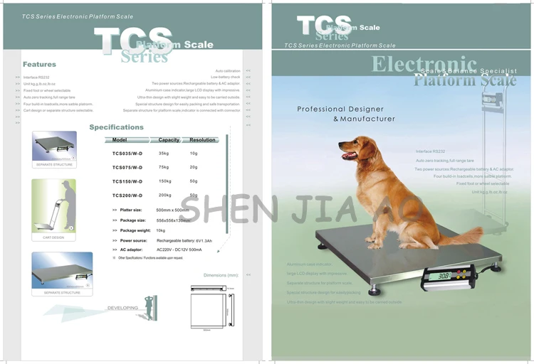 Pet Weight Scale 150kg/50g Stainless Steel Pet Electronic Scale Pet Dog Weight E