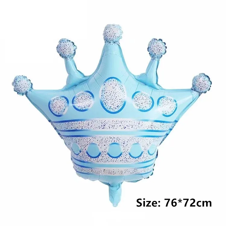 

1pc New Candy Sky Crown Blue Foil Balloons Prince Princess Baby Shower First Birthday Bachelorette Party Decorations Photo Props