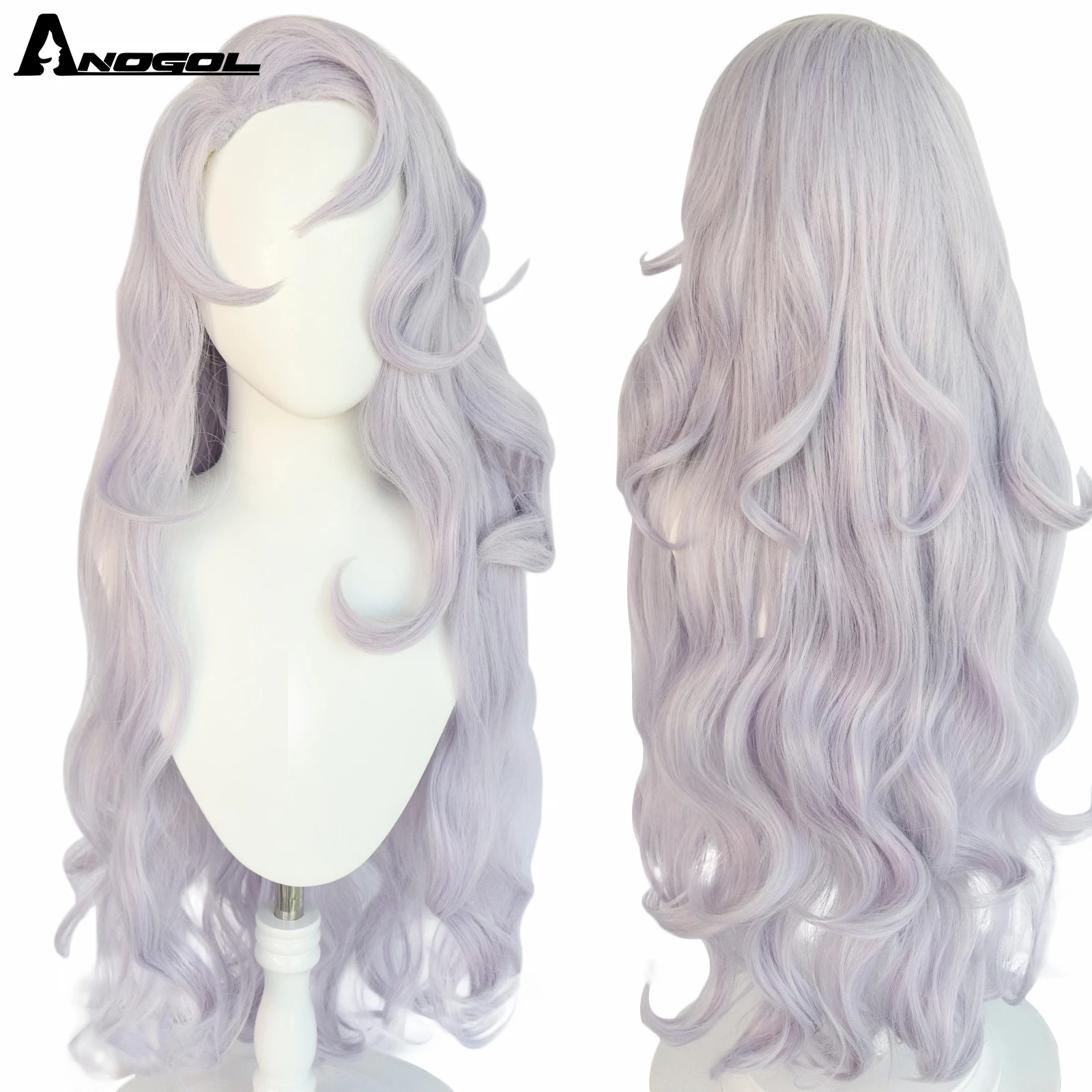 Jujutsu Kaisen Female Gojo Satoru Cosplay Wig Unisex 70cm Long Silver Purple Heat Resistant Synthetic Hair Anime Wigs + Wig Cap
