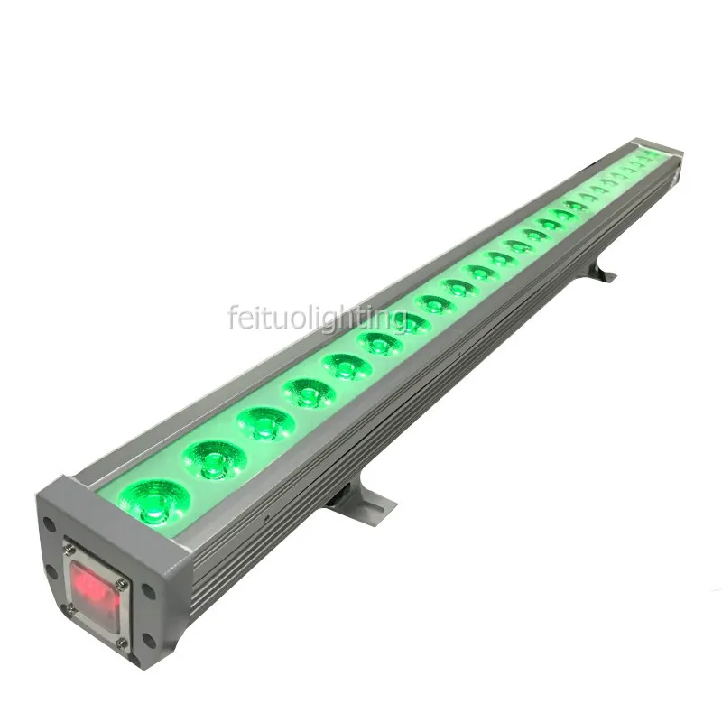 E-12lights открытый IP65 24x10 Вт rgbw 4в1 настенная шайба led линейный прожектор