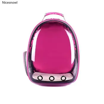 

High Quality New PVC Portable Pet Puppy Bag Travel Backpack Transparent Carrier Cat Dog Space Capsule Breathable Backpacks