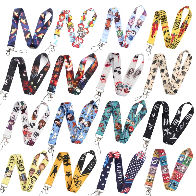 

Flyingbee Movie Clown Magic School Magician Horror Movie It Creative Lanyard Badge ID Lanyards Neck Straps Accessories X1095