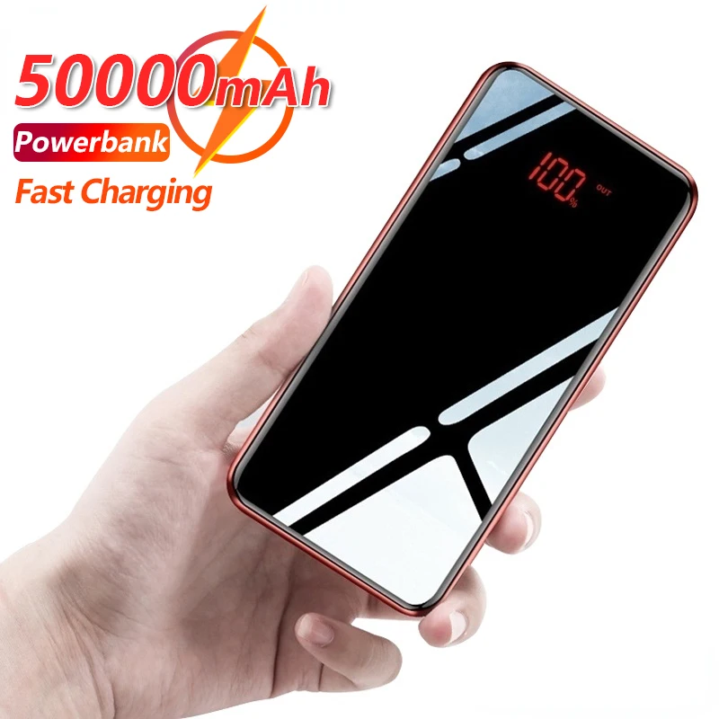 Fast Charging Power Bank 50000mAh Mobile Phone External Battery Charger with LED Light Digital Display Outdoor Portable Charger power bank 5000mah