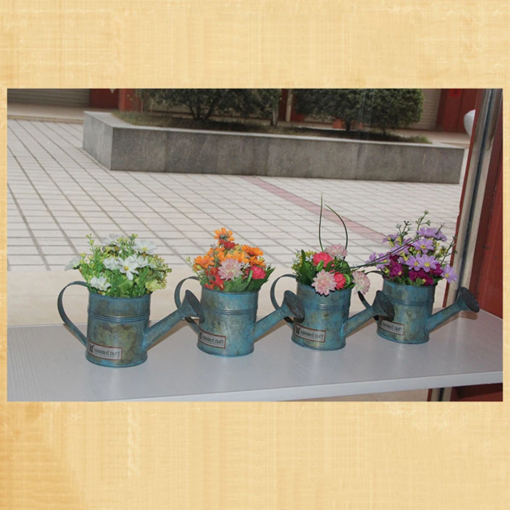 Домашняя винтажная форма чайника, коробки для цветочных горшков, водонепроницаемая ваза для суккулентов, ведро для хранения, садовые горшки и кашпо