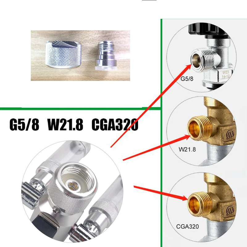 ZRDRAquariumCO2RegulatorNutConnectorW218G58CGA320M22Nut