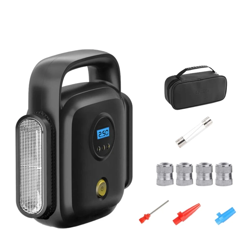 Портативный воздушный компрессор для накачивания шин цифровой манометр