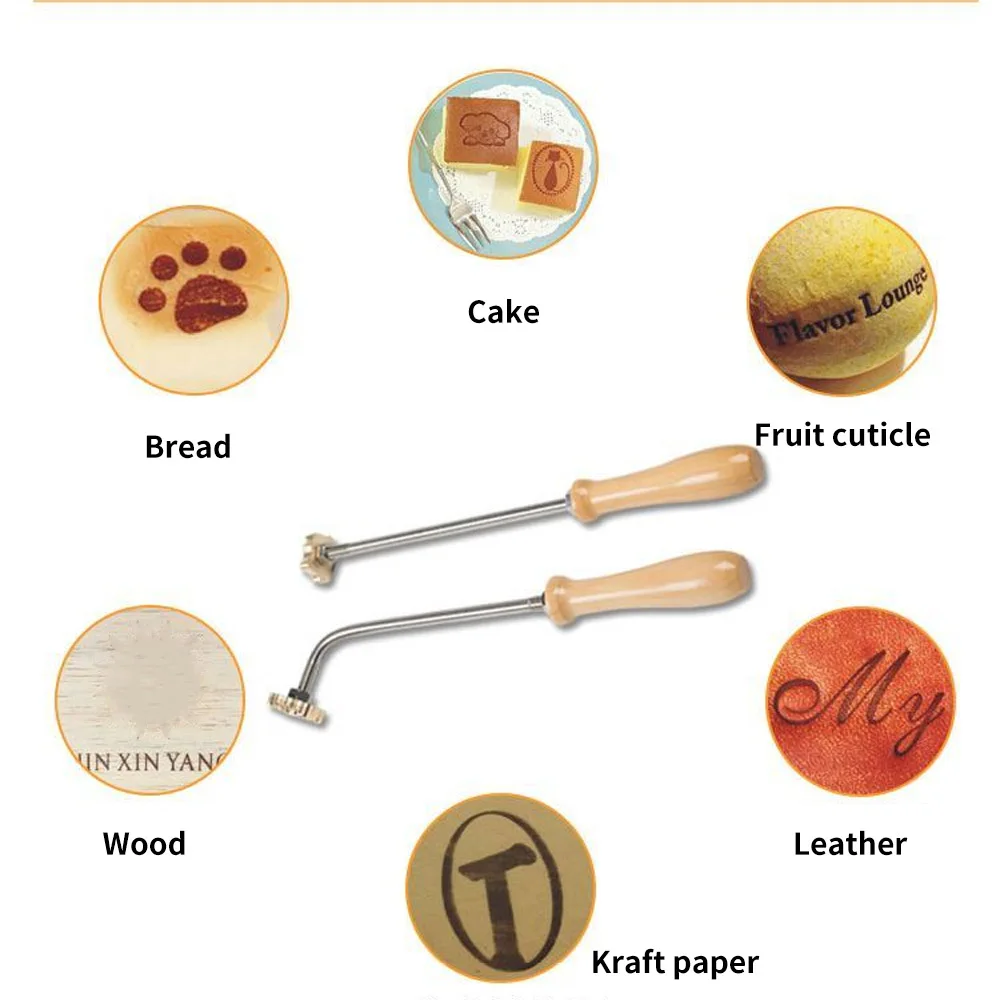 Leather Craft Stamps Custom Logo Stamp Customized Logo Leather Stamp Copper Brass Wood Paper Skin Bread Cake Die Heating Emboss Mold Letter Metal Stamp Iron Skin
