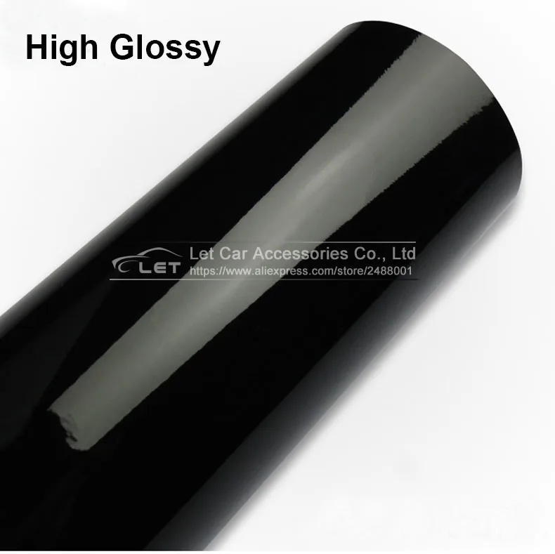 Ultra Gloss PET Piano Black Vinyl Wrap Film Sticker Glossy Black Self Adhesive  Vinyl Bubble Free Console Computer Laptop Skin - AliExpress