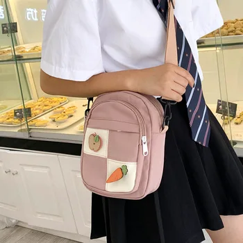 

Japanese Harajuku Hipster Square Sling Bag Girl's Soft Sister Messenger Bag All-match Ins Student Simple Artistic Shoulder Bag