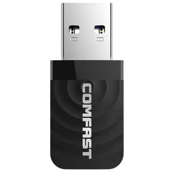 

new Mini Wireless Network Card USB 3.0 1300Mbps Ethernet WiFi Dongle Adapter Receiver 802.11 B/g/n 5.8/2.4GHz Dual Band