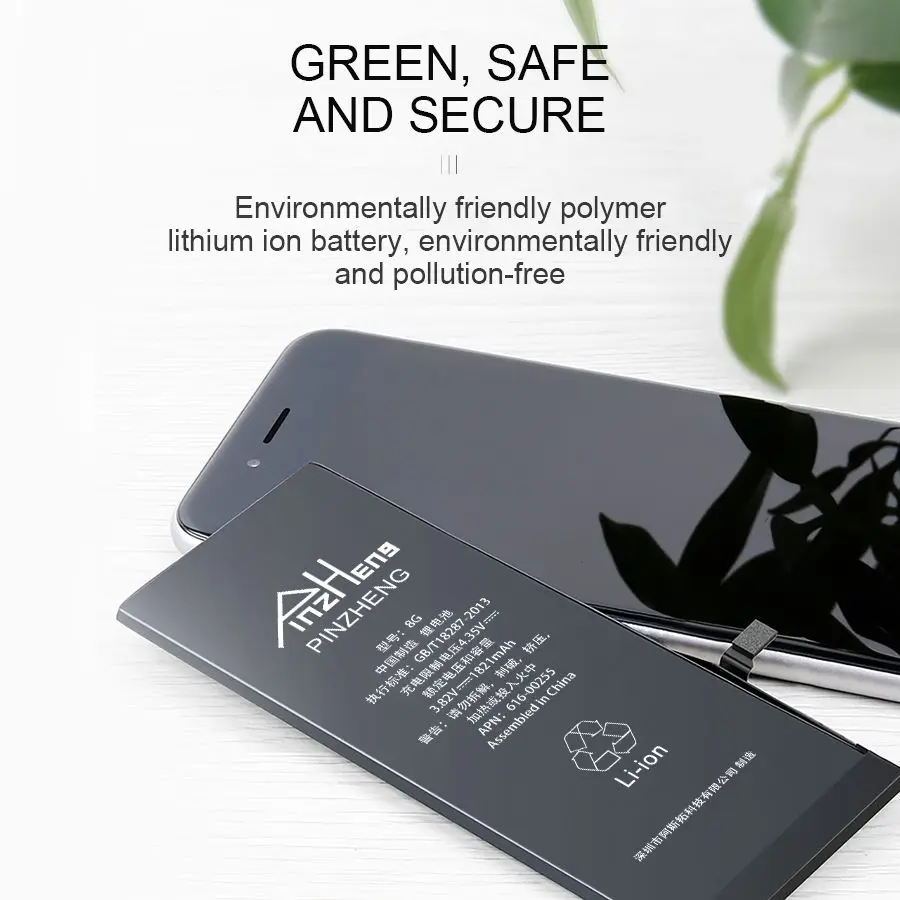 PINZHENG Original Capacity Battery For iPhone 5S 6 6S 7 8 Plus Replacement Bateria For iPhone 5