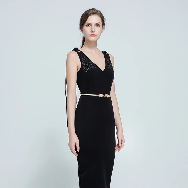 Black dress silver belt Clearance