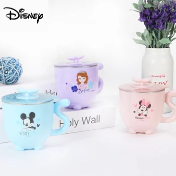 

Disney Children's Cartoon Cup Kids Covered Milk Cup 316 Stainless Steel Pupils Drinking Cup Kindergarten Cup