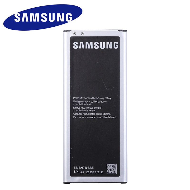 EB-BN910BBK EB-BN910BBE Оригинальная батарея samsung для samsung GALAXY NOTE4 N910a N910u N910F N910H N910V N910C NOTE 4 3220 мАч NFC