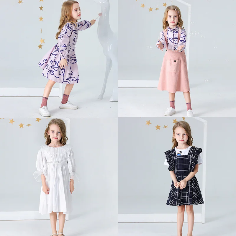 

2020 New Spring Baby Girls Eyes Tutu Dresses Lace Long Princess Dress Fashion Party Raspberry Toddler Children Clothes European