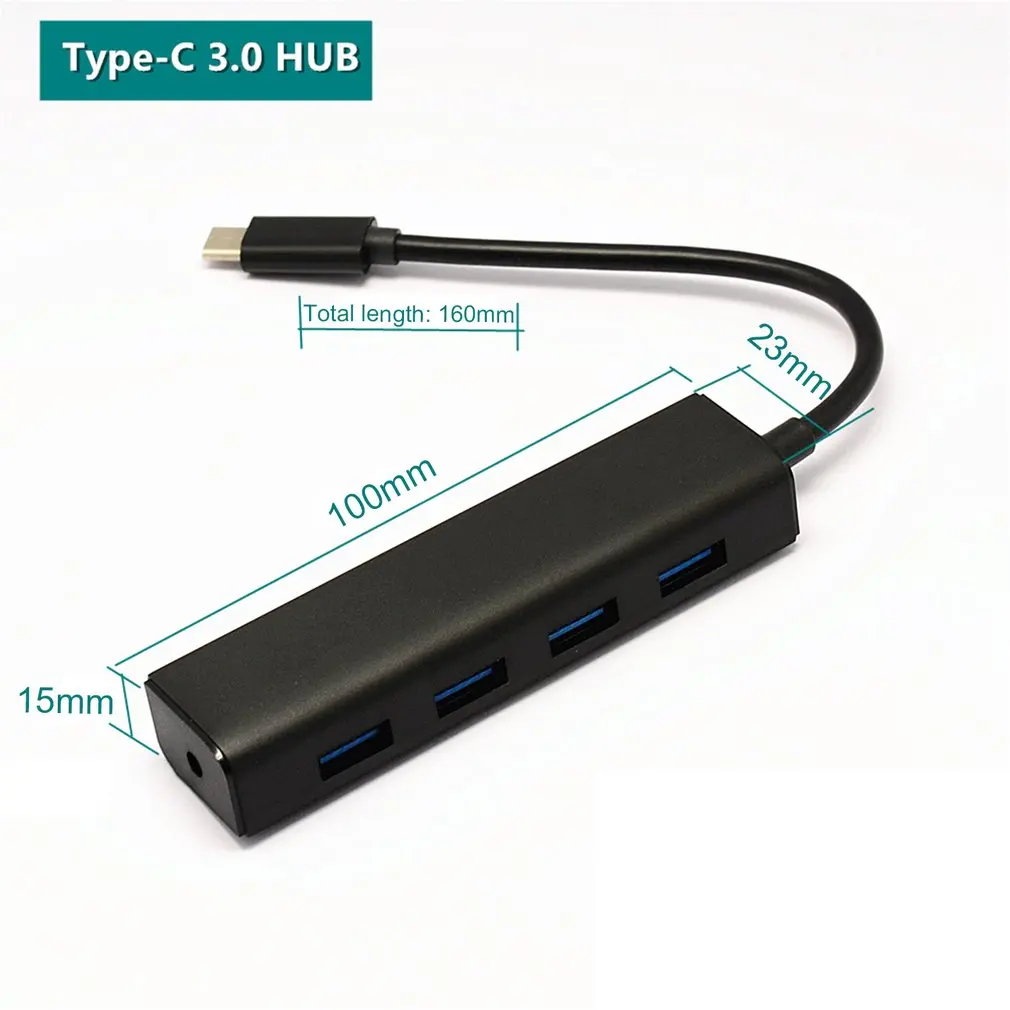 Vention Тип с разъемами типа C и 4-Порты и разъёмы USB 3,0 концентратор высокой Скорость Трансмиссия GL 3520 чип концентратор переходник разветвитель Портативный для ноутбука Macbook
