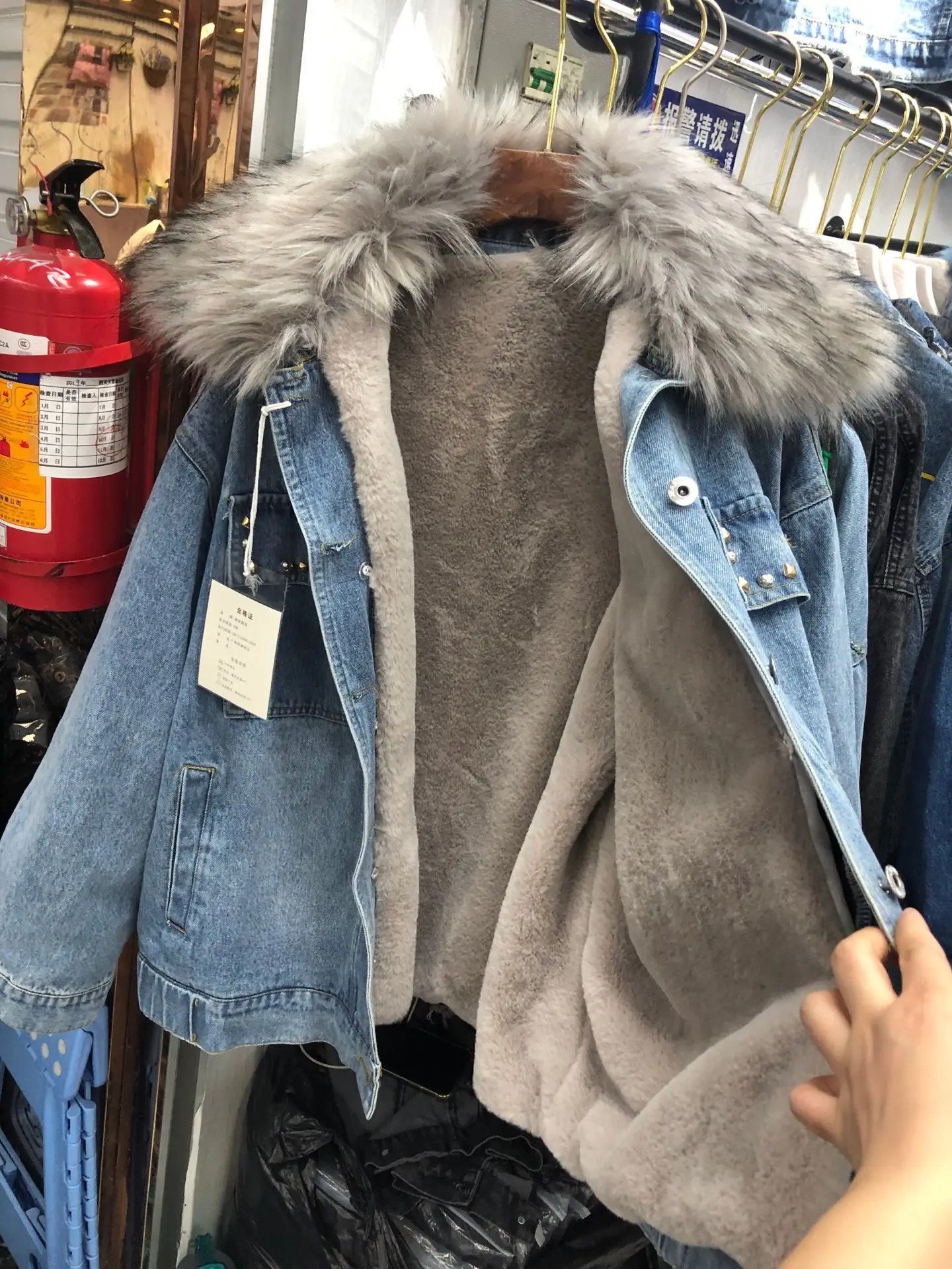 Джинсовая куртка и пальто Женская свободная куртка из искусственного флиса бойфренд джинсовая куртка-бомбер вышитая хлопковая парка уличные пальто