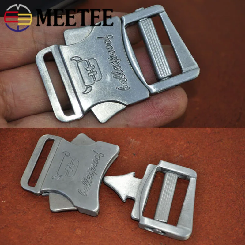 Meetee 2шт ID25mm Ретро Серебряный выпуск металлические пряжки рюкзак для активного отдыха сумки ремни Регулировка лямки аксессуары для оборудования