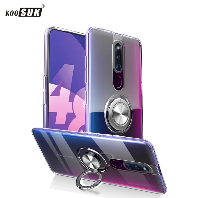Прозрачный мягкий силиконовый чехол для телефона OPPO F11 Pro защитное кольцо задняя