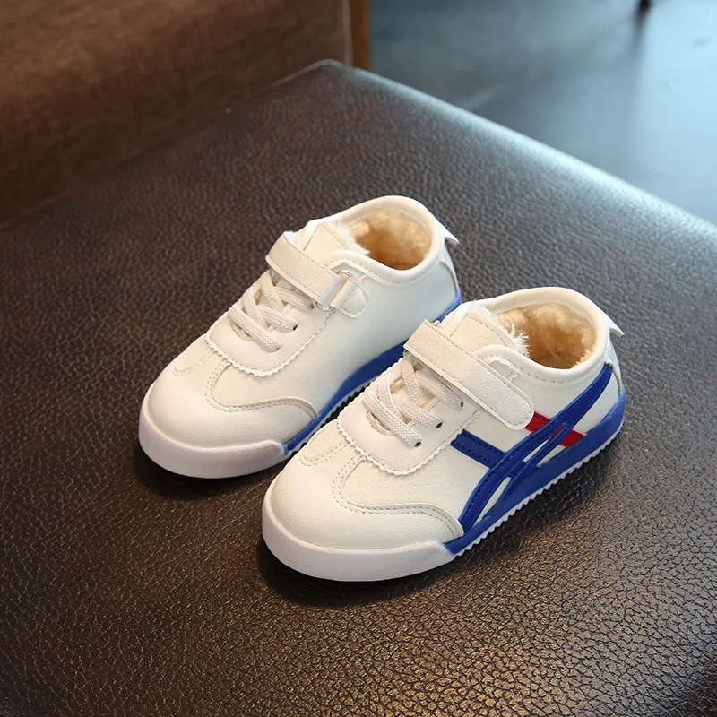918 Blue Cotton Детские ботинки; сезон осень-зима; Новинка; удобная обувь для малышей; бархатные теплые кроссовки для мальчиков и девочек; модные детские кроссовки - Цвет: 918 Blue Cotton