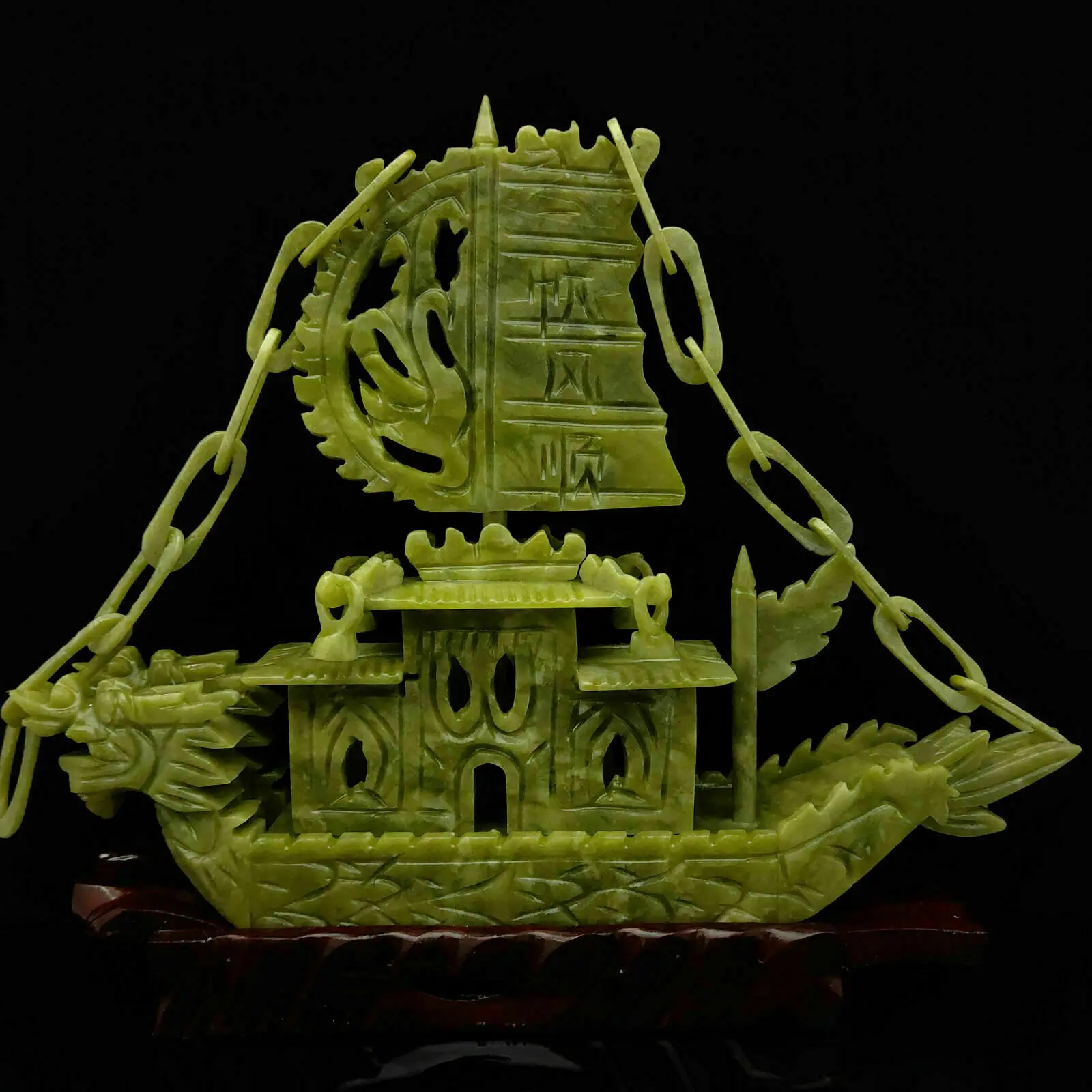 

Китайская 100% натуральная Нефритовая скульптура, резная статуя в Форме Дракона