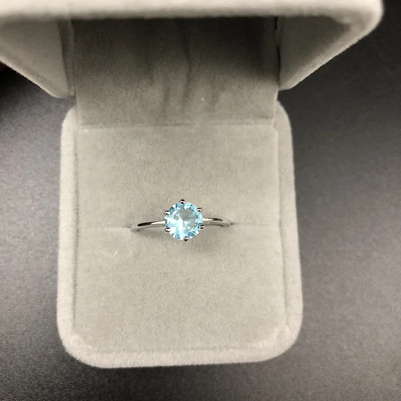 Серебро 925 Ювелирное кольцо с лапой встроенный циркон кольцо Леди классическое обручальное кольцо камень Точность ювелирные изделия Размер 4-12