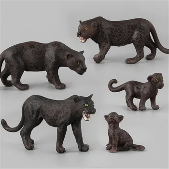 

12*4.5cm Kid Learning Educational Simulational Toys Gifts For Baby Boys Birthday Kids Toys Wild Life Animal Black Leopard Models