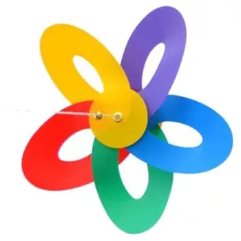 

Five-leaf Plastic Windmill String Rope Kindergarten Scenic Outdoor Hanging Decoration Waterproof Pinwheel Children Kids Toys