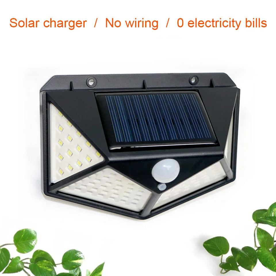 03 4 sides 100LED solar light 03