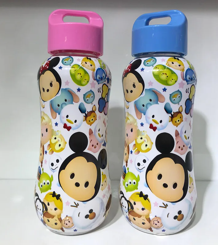 Disney 300ML Small water cup cartoon water cup anti-leakage cup lift rope water cup gift water bottles - Цвет: SOSO