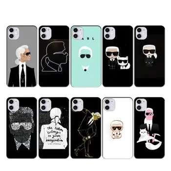 Перейти на Алиэкспресс и купить Известный чехол karls, чехлы для iphone 11 PRO MAX X XS XR 4S 5S 6S 7 8 PLUS SE 2020, чехлы