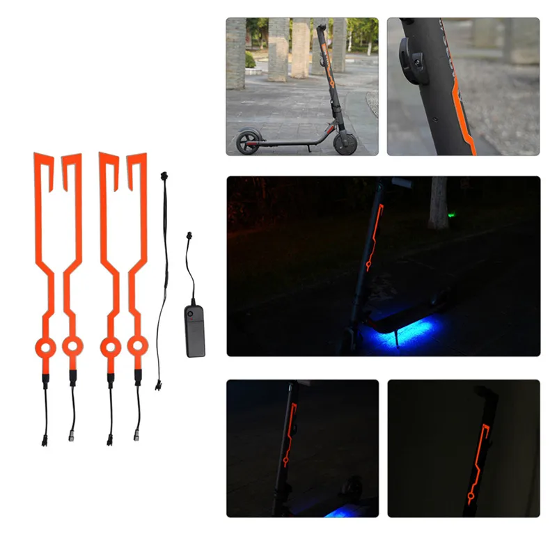 For Xiaomi M365 Scooter Electric EL Strip Lights Light-Up Safety Waterproof Decorative Light Suit for Xiaomi M365 pro
