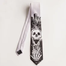 Мужской модный дизайн серый эмаль городской принт Атласный Галстук литературный Повседневный персонализированный галстук