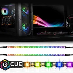 40 см Радужная RGB Светодиодная лента Адресуемая WS2812b цифровая световая полоса 12/24 светодиодный s для компьютерный корпус для ПК, для iCUE a CORSAIR